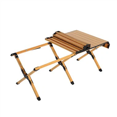 Camping Beachin alumiininen kokoontaittuva munarullapöytä