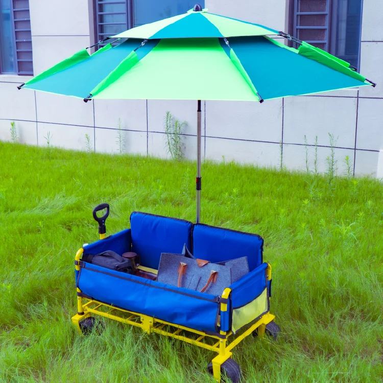 3-in-1 Heavy Duty -taitettava vaunukärry istuimella